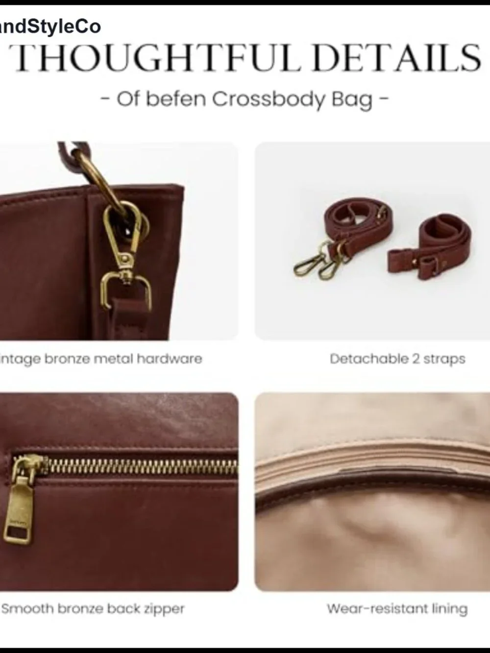Genuine Leather Hobo Crossbody Bag Women Vintage Soft Handbag Shoulder 2 Straps